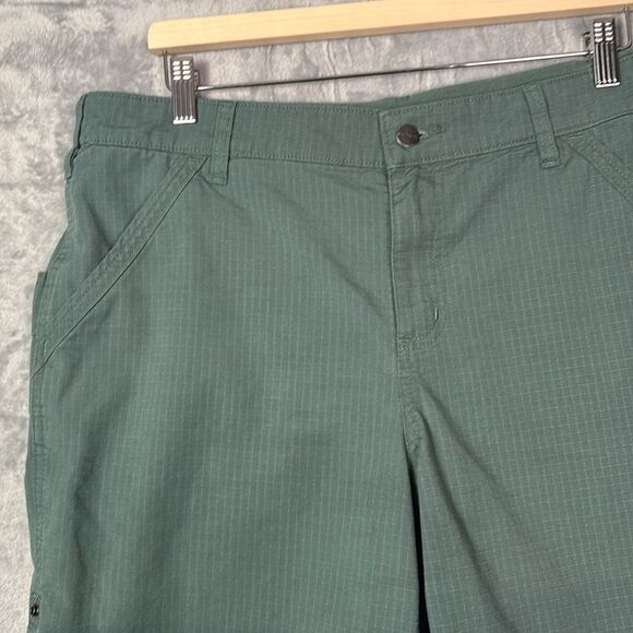 Carhartt Women’s Green Utility Work Shorts Size 16 - Picture 5 of 11